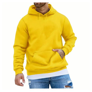 เสื้อกันหนาวแขนยาวมีฮู้ดผ้าฟลีซสำหรับผู้ชายเสื้อสเวตเตอร์แนวสตรีทแบบเรียบง่ายพร้อมโลโก้พิมพ์ดิจิตอลด้านหน้า - Product Image 6