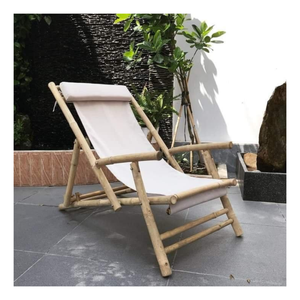Organic Bamboo Sunbathing Chair <b>For</b> Healthy Living And Seaside Relaxation - Product Image 2