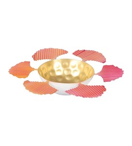 High Quality Glass Metal Urli Bowl <b>Tea</b> <b>Light</b> Holder and Candle Holder for Home Decor Trendy Diya Diwali <b>Lanterns</b> - Product Image 2