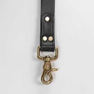 Handcrafted Modern Classic Luxury Leather Soft Reflective <b>Dog</b> <b>Leash</b> 3/4 Inch Wide Solid Brass Fittings Light Quick Release - Product Image 2