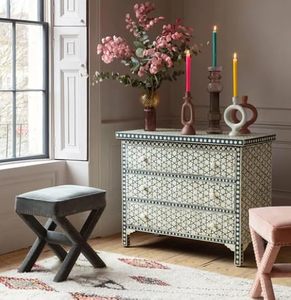 Nouvelle table à tiroirs en bois incrusté d'os fabriquée à la main avec des meubles décoratifs de qualité supérieure pour n'importe quelle pièce - Product Image 2