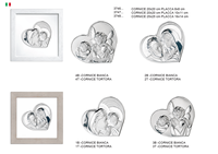 Panneau carré en bois gris de haute qualité avec estampage d'anges argentés, plaque religieuse imprimée UV, coffret cadeau souvenir inclus