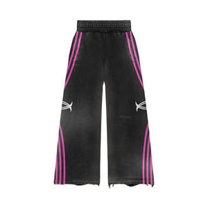 ชุดเซ็ตเสื้อฮู้ดดี้และกางเกงวอร์มสตรีทแวร์คุณภาพสูง ปี 2025 ผ้าฝ้าย 100% สไตล์วินเทจ ซิปแบบคลาสสิก กางเกงทรงขาบานแบบสเวตแพนท์ ลวดลายฟอกสีแบบแอซิดวอช - Product Image 2