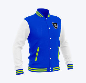 แจ็กเก็ตเบสบอลวินเทจสำหรับผู้ชายมหาวิทยาลัยมหาวิทยาลัยมหาวิทยาลัยเด็กเครื่องบินทิ้งระเบิดผ้าขนแกะแขนเสื้อหนังว่างเปล่าสำหรับฤดูหนาว - Product Image 2