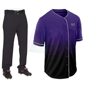 Conjuntos de Uniformes de Béisbol de Ajuste Cómodo con Detalles del Equipo para Hombre en Tela Ligera y Transpirable para el Día del Juego - Product Image 2