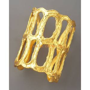 Anneau de serviette en métal poli or rose en forme de cœur, design standard, grande taille, décoration de table en métal, porte-serviettes - Product Image 2