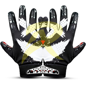 Gants de football américain en cuir confortables en gros avec design personnalisé, paume en silicone adhérent, gants de gardien de but - Product Image 4