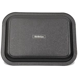 Plateau de service rectangulaire moderne en métal noir 233x307mm Plateau décoratif en bois - Product Image 4