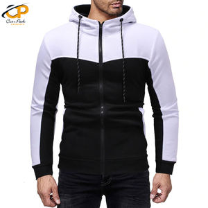 2022 personnalisé conçu hommes fermeture éclair à capuche haute qualité polaire vêtement solide plaine teint Technique en gros bas prix pour l'hiver - Product Image 5