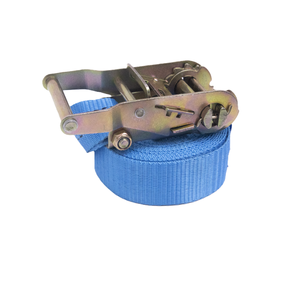 Ready Ship 38mm Ceinture en polyester bleu Sangle à cliquet Boucle en métal d'ingénierie Sécurisant efficacement les gros articles pour le transport - Product Image 5