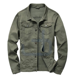 Chaqueta de Mezclilla para Hombre de Color Sólido de Alta Calidad 2024 - 100% Algodón, Transpirable, de Secado Rápido, Ecológica, Informal, Moda Urbana - Product Image 1