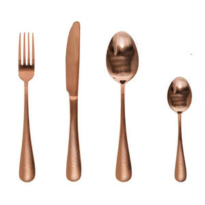 ชุดช้อนส้อมและมีดทองเหลืองที่มีคุณภาพดีที่สุดชุดมีดที่มีคุณภาพดีที่สุดสำหรับงานแต่งงานและงานเลี้ยง - Product Image 1