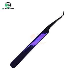 Professional <b>Eyelash</b> Tweezers for Salon Lash Extension Curved <b>Eyelash</b> Tweezers for Precision Lash <b>Application</b> - Product Image 2