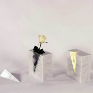 Customizable Decorative Marble Flower Vase For Bedroom Side <b>Table</b> With Sophisticated Look And Classic Interior Design Charm - Product Image 3