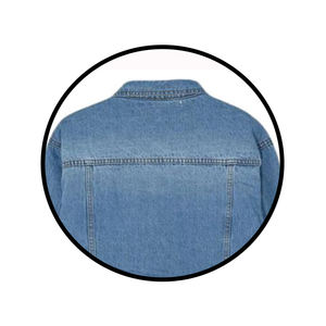 Veste en jean de coton pour hommes de taille XL de haute qualité personnalisée OEM décontracté Streetwear pull à capuche poche de travail veste polaire classique - Product Image 6