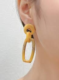 เข้ามาใหม่เรซิ่นดอกไม้ต่างหูเคลือบดอกไม้ต่างหูเครื่องประดับและขนาดที่กำหนดเองราคาถูกขาย - Product Image 3