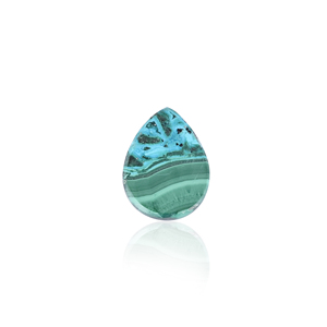 Lot de 10 pierres précieuses en malachite naturelle de qualité AA, forme poire, 20x15 mm, 156,40 carats, pour la création de bijoux de créateurs - Product Image 2