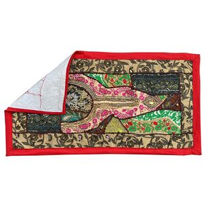 พรมผนังผ้าส่าหรีแนววินเทจเผ่าโบฮีเมียนอินเดีย,แบบเย็บหลากสีดีไซน์ - Product Image 6