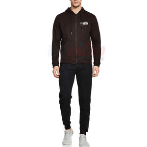 Survêtement d'hiver léger pour homme avec logo personnalisé, coupe-vent, respirant, veste à capuche, 100% coton, motif uni, écologique - Product Image 1