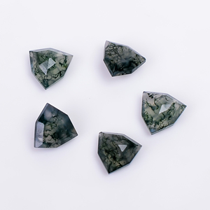 <b>Green</b> <b>Moss</b> Agate Loose Gemstone Trillion Treforze Cut Natural Customizable Size 7.0x7.0x4.0 mm High Quality 1.10 Carat for - Product Image 4