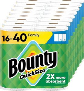 กระดาษเช็ดมือ Bounty Select-A-Size สีขาว ผลิตจากเยื่อวิสโคสรีไซเคิล 2 ม้วนใหญ่ เทียบเท่า 8 ม้วนปกติ ซึมซับได้ดีเยี่ยมสำหรับใช้ในครัวเรือน - Product Image 2