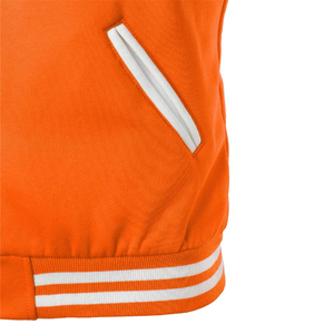 Chaqueta universitaria corta de invierno para hombre de talla grande personalizada mangas de cuero de oveja Nappa de lana con bordado de chenilla estilo Letterman - Product Image 5