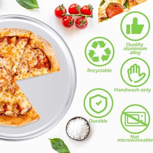ถาดอบพิซซ่าโลหะอะลูมิเนียมแผ่นกลมถาดอบพิซซ่า - Product Image 2