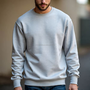 เสื้อสเวตเตอร์แบบสวมศีรษะของผู้ชายเสื้อสเวตเตอร์แบบสวมหัวแนววินเทจผ้า400GSM กรดซักได้ตามที่ต้องการ - Product Image 4