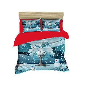 Parure de lit de Noël classique et festive 200x220cm en coton Ranforce, impression numérique double pour usage domestique - Product Image 6