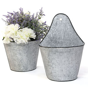 Galvanized Iron Wall Pockets <b>for</b> Home,Farm House, Kitchen <b>Decor</b> - Product Image 2