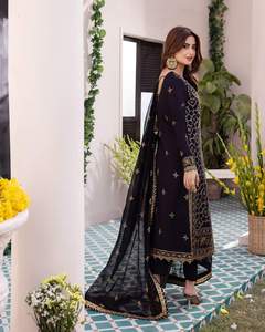 Vestido Formal de Trabajo para Mujer, Moderno, de Excelente Calidad, Último Modelo 2025-2026, Salwar Kameez de Algodón para Fiesta 01124 - Product Image 4