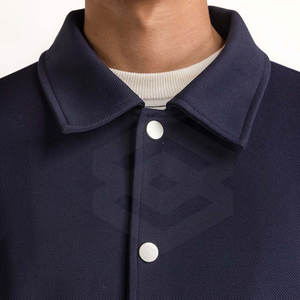 Chaqueta Universitaria de Manga Larga para Hombre, de Algodón y Poliéster, con Cuello Alto, Logotipo Frontal, Ecológica y Resistente al Viento, para Invierno - Product Image 2