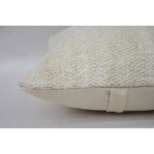 Beige Macrame Patchwork Wool <b>Pillow</b> 12x12 Inch Decorative Cushion Soft Vintage Embroidered Leaves Print Square <b>Christmas</b> Feature - Product Image 4