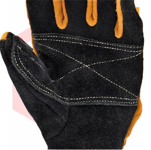 Gants de lutte contre l'incendie structurels en cuir fendu Gants gantelets extrêmement résistants à la chaleur pour la sécurité en cas d'incendie et de sauvetage - Product Image 3
