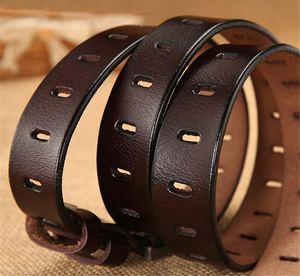 Cinturón de cuero de vaca genuino para mujer de 110cm de alta calidad con pasador de acero sólido Longitud personalizada para jeans con duradero para hebilla - Product Image 6