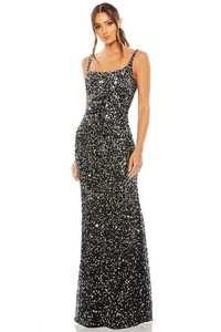 Vestido de noche elegante de longitud completa para mujer con bordado Antiestático de malla polivinílica transpirable y abalorios de perlas para fiestas de cóctel - Product Image 3