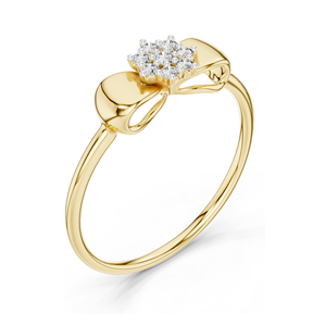 Bague pour femme en diamant de laboratoire 0,085 CT, clarté VVS-VS EF, or 18 carats, 14 carats, 10 carats et argent 925, moissanite et diamant de laboratoire - Product Image 5