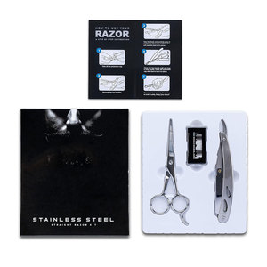 Venta al por mayor profesional personalizado peluquero recto de un solo filo corte garganta maquinilla de afeitar desechable Vintage barba corte afeitado maquinilla de afeitar de seguridad - Product Image 2