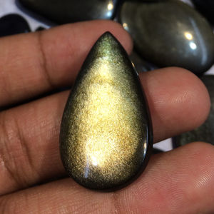 Grado superior Obsidiana dorada Piedra preciosa suelta Cabujón Obsidiana Piedra preciosa Joyería de piedras preciosas sueltas - Product Image 1