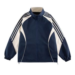 แจ็คเก็ตบอมเบอร์ผู้ชายน้ำหนักเบามีซิปเต็มปกเสื้อกันลมฤดูหนาวกันน้ำกันลมระบายอากาศได้สูงผ้าใบ - Product Image 5