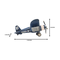 Corsair F4U 1944 1:31 en métal, artisanat de style nautique, origine Vietnam, design moderne, léger, décoration maison, bureau, Pâques