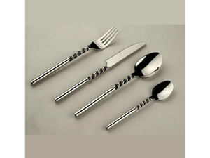 Ensemble de couverts en acier inoxydable au design simple, parfait pour les mariages, les hôtels et l'utilisation en cuisine, ensemble de 4 pièces en métal - Product Image 5