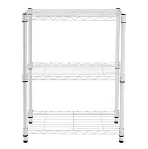White steel <b>storage</b> shelving <b>rack</b> bulk quantity hot sell for home hotels and restaurant <b>kitchen</b> living room made in india 2023 - Product Image 1