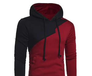 Vente en gros de sweats à capuche thermiques confortables en coton mélangé de couleur unie classique pour hommes logo brodé sweat à capuche d'hiver de grande taille - Product Image 2