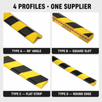 Protection d'angle en mousse PU anti-collision pour entrepôt et atelier, bande réfléchissante jaune et noire, taille et logo personnalisés OEM