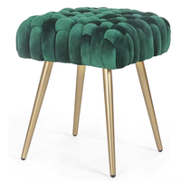 Banc de toilette moderne en velours capitonné, confortable et multifonctionnel, repose-pieds durable pour appartement