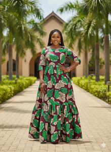 Tissu en coton peigné 100% véritable, motif floral et végétal imprimé, pour robes de mariée et textile de maison – Collection 2026 Magnifique - Product Image 2