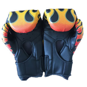 Guantes de boxeo de cuero real profesionales con impresión de logotipo totalmente personalizado para adultos Guantes de boxeo Etiqueta privada para la venta OEM - Product Image 3