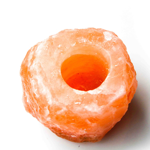 Lámpara de luz de cristal hecha a mano Diseño personalizado Forma de corazón Decorativo Natural Sal del Himalaya Candelabros Artesanías naturales - Product Image 1