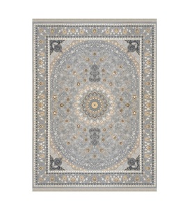 Nostalgia Collection 1200 Alfombra de cañas Alta calidad Vintage Elegancia Estilo persa Geométrico Color ahumado Lavable para el hogar - Product Image 6